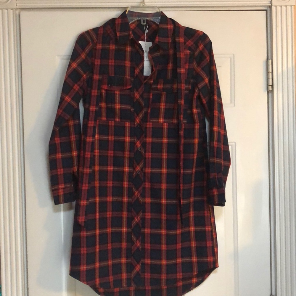 Flannel tunic dress NWT